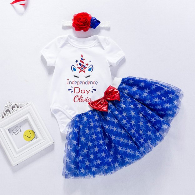 Personalized 4th of July Independence Day Outfit Set | CWBaby228