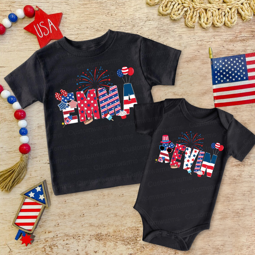Personalized 4th of July Independence Day Shirts | CWBaby242