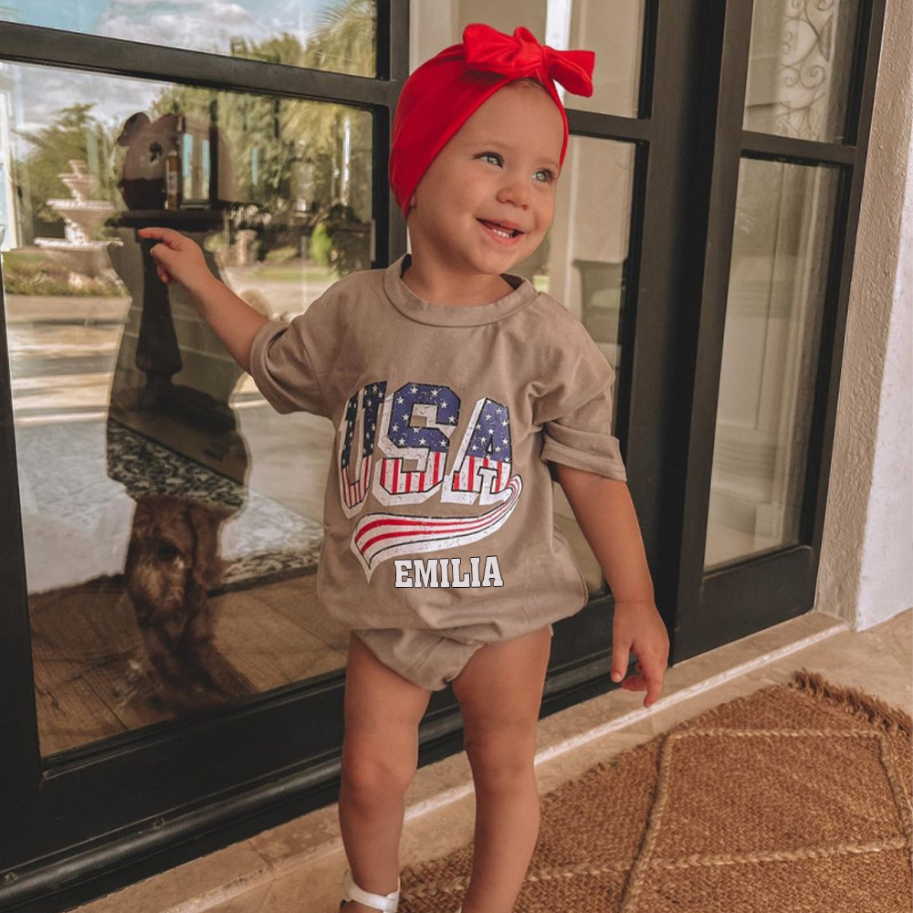 Personalized 4th of July Independence Day Romper | CWBaby246