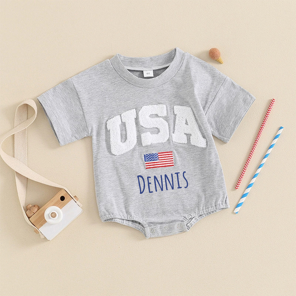 Personalized 4th of July Independence Day Romper | CWBaby247