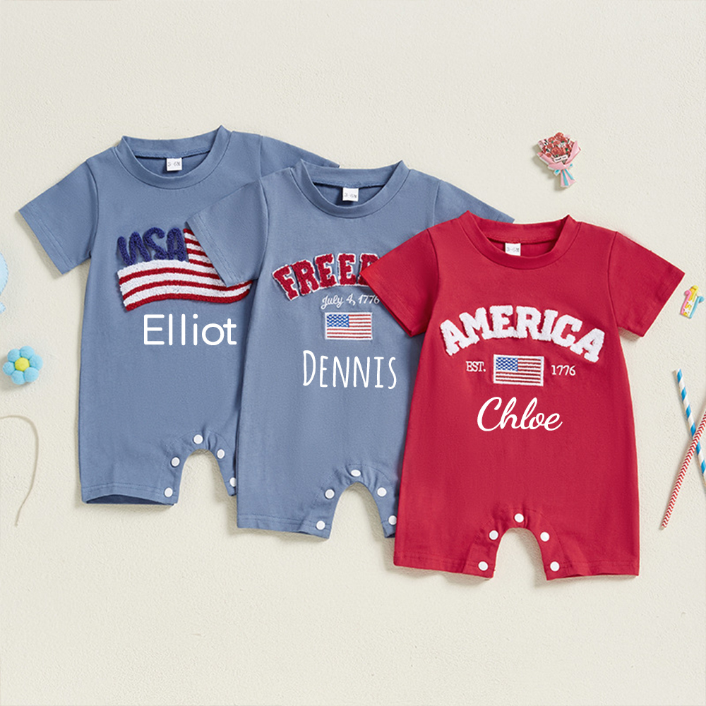 Personalized 4th of July Independence Day Romper | CWBaby248