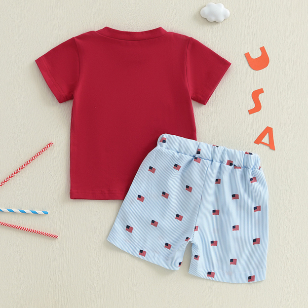 Personalized Boys The 4th Of July Shirt and Shorts Set  | CWBaby249