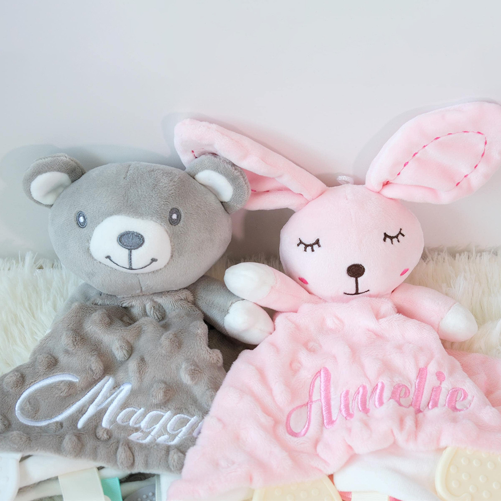Personalized Baby Embroidery Comforter Sleep Toy | CWToy128