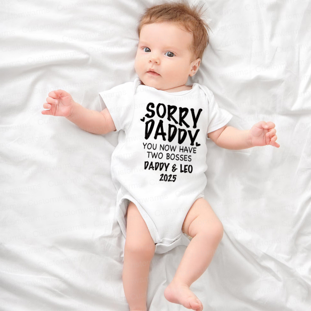 Personalized First Father's Day Daddy and Baby Outfit | CWFamily105