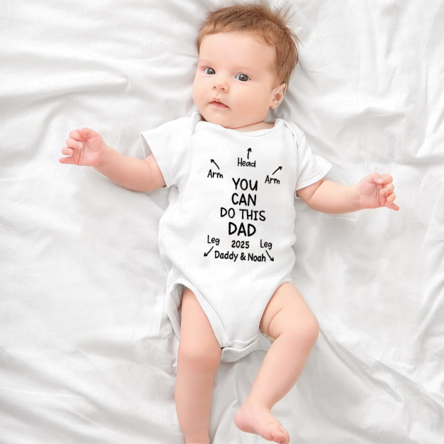 Personalized First Father's Day Daddy and Baby Outfit | CWFamily106