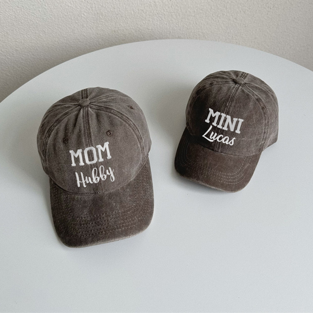 Personalized Embroidery Dad and Mini Matching Hat | CWBeach192