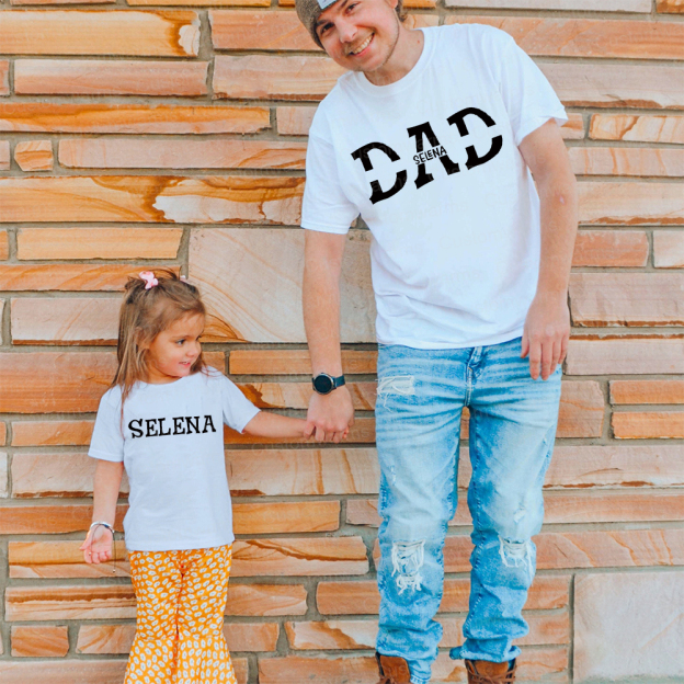 Personalized First Father's Day Daddy and Me Outfit | CWFamily108