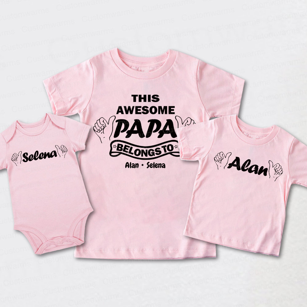 Personalized First Father's Day Daddy and Me Outfit | CWFamily110