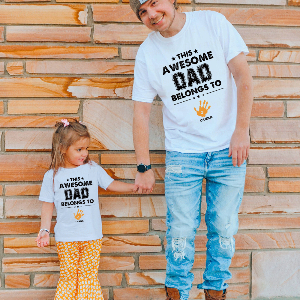 Personalized First Father's Day Daddy and Me Outfit | CWFamily111