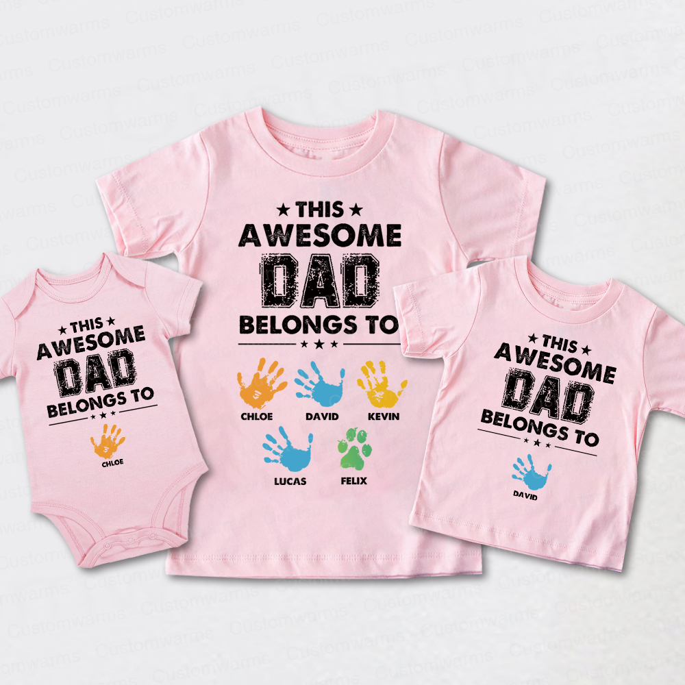 Personalized First Father's Day Daddy and Me Outfit | CWFamily111