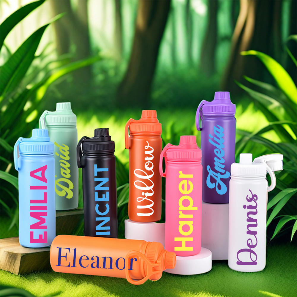 Personalised Stainless Steel 18oz/22oz/25oz/32oz Sports Water Bottles | YouBottle60