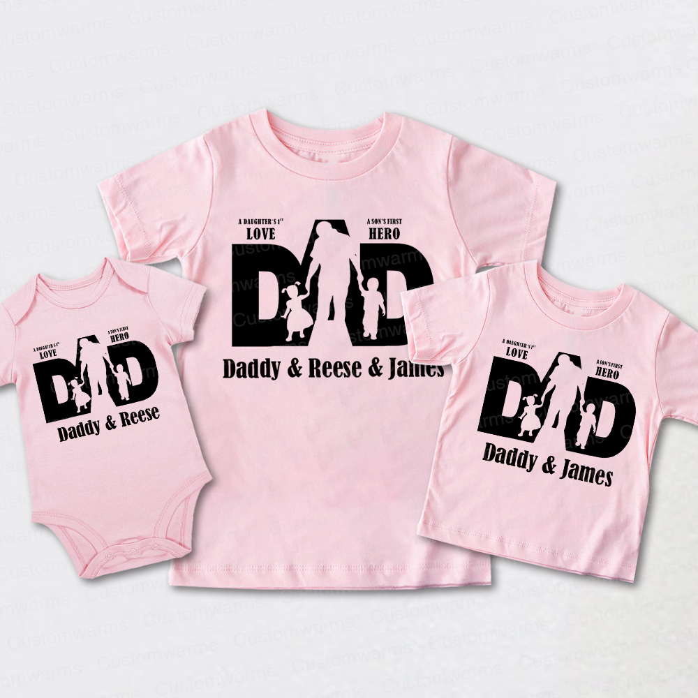 Personalized First Father's Day Daddy and Me Outfit | CWFamily114