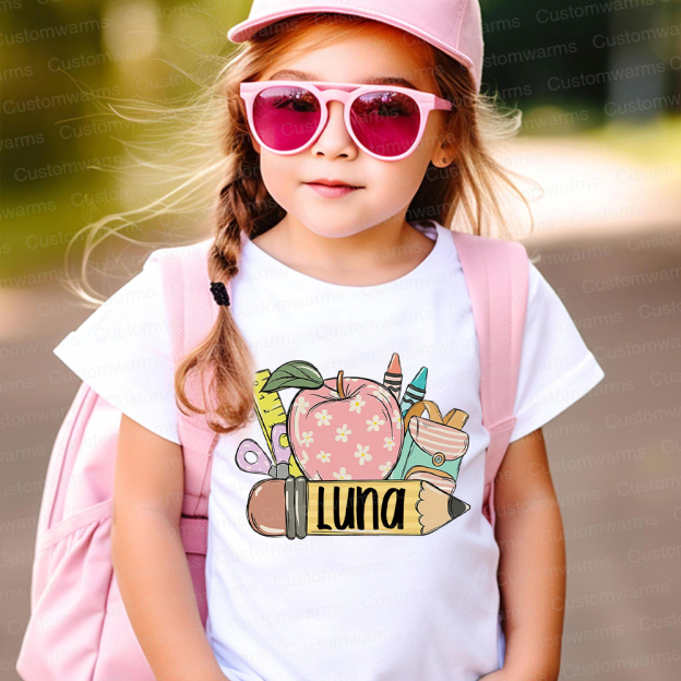 Personalized First Day Of Back To School Shirt | CWSchool02