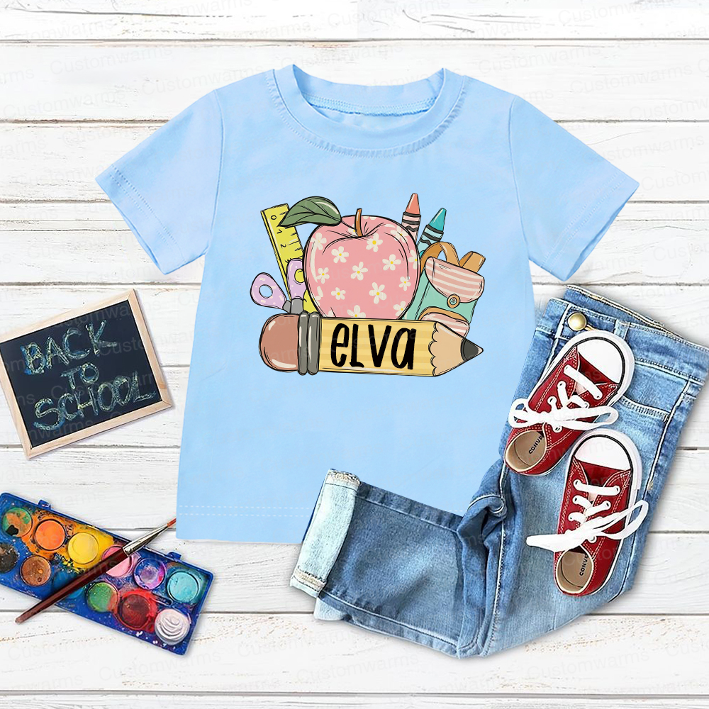 Personalized First Day Of Back To School Shirt | CWSchool02