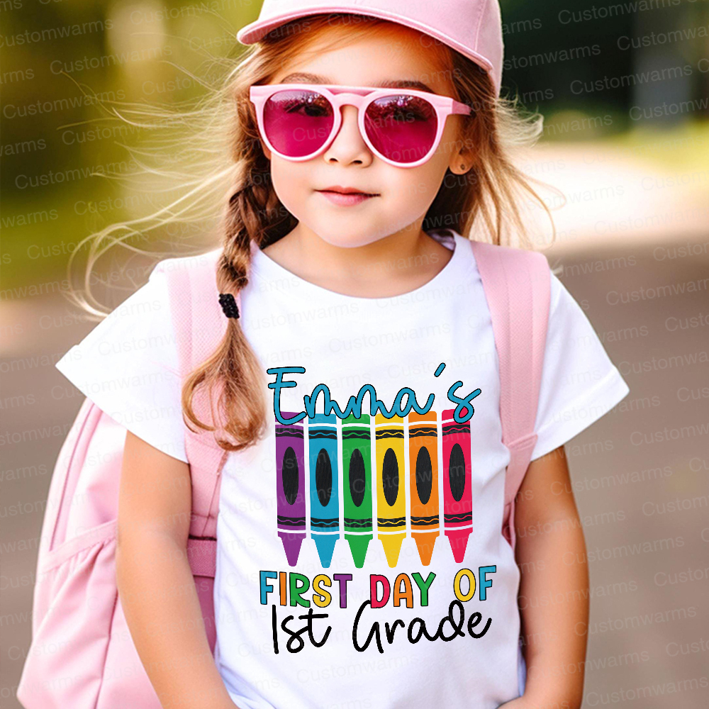 Personalized First Day Of Back To School Shirt | CWSchool04