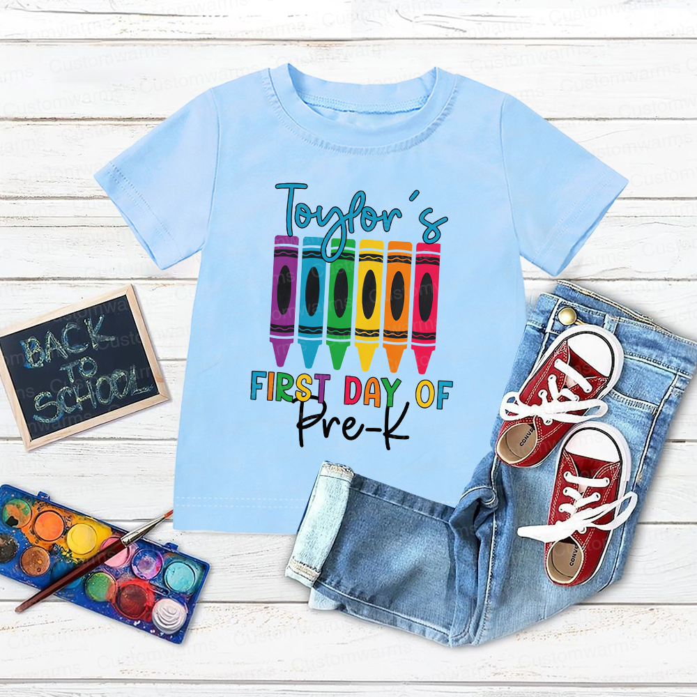 Personalized First Day Of Back To School Shirt | CWSchool04