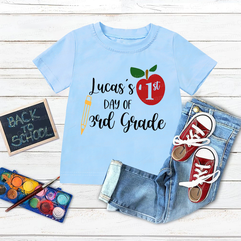 Personalized First Day Of Back To School Shirt | CWSchool05
