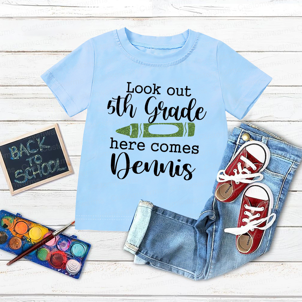 Personalized First Day Of Back To School Shirt | CWSchool06