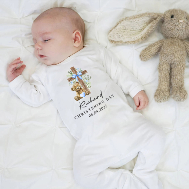 Personalized Baby Christening Day Romper | CWBaby259
