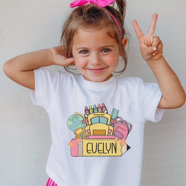 Personalized First Day Of Back To School Shirt | CWSchool17