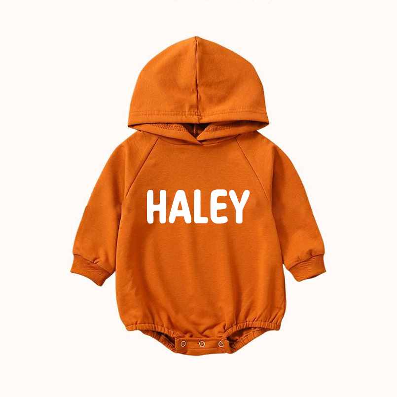 Personalized Cute Baby Hooded Bodysuit | CWBaby260
