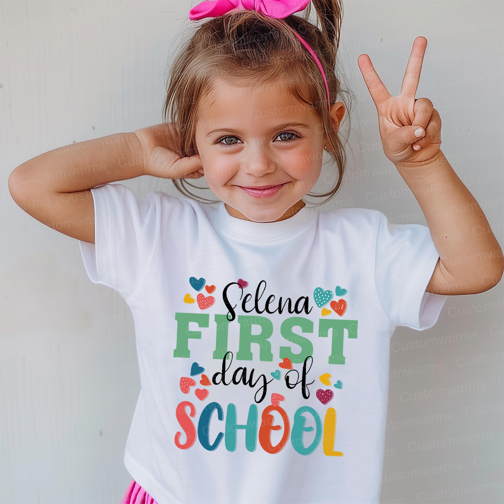 Personalized First Day Of Back To School Shirt | CWSchool27