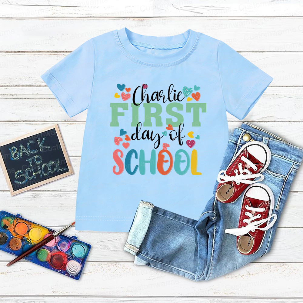 Personalized First Day Of Back To School Shirt | CWSchool27