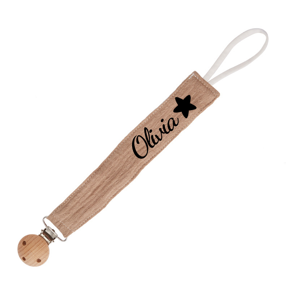 Personalized Baby Safety Cotton Yarn Pacifier Strap | CWToy131