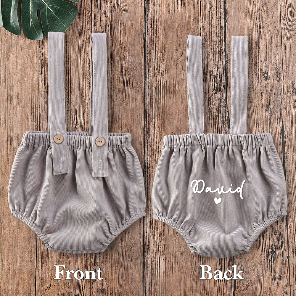 Personalized Baby Shower Corduroy Romper | CWBaby263