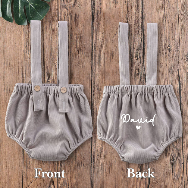 Personalized Baby Shower Corduroy Romper | CWBaby263