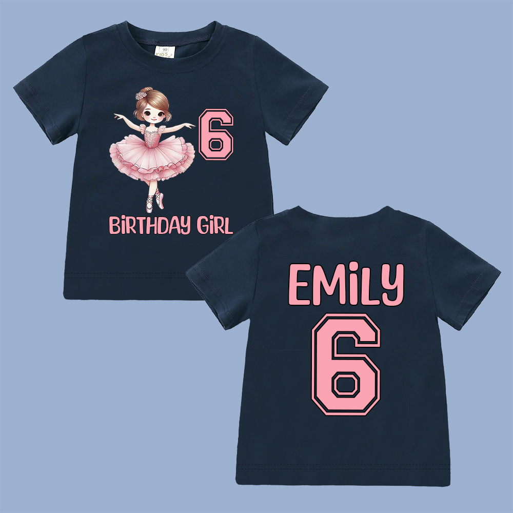 Personalized Ballet Dancer Theme Birthday T-Shirt | inBirth35