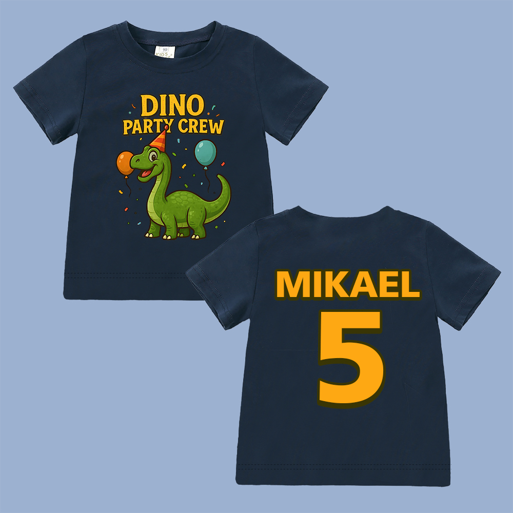 Personalized Dinosaur Party Birthday T-Shirt | inBirth34