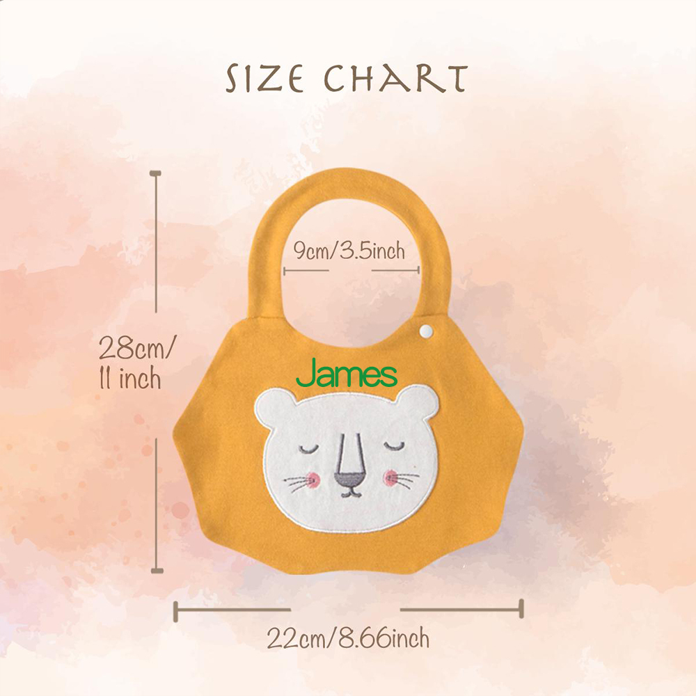 Personalised Baby 2-Layer Waterproof Cotton Bib | CWBaby265