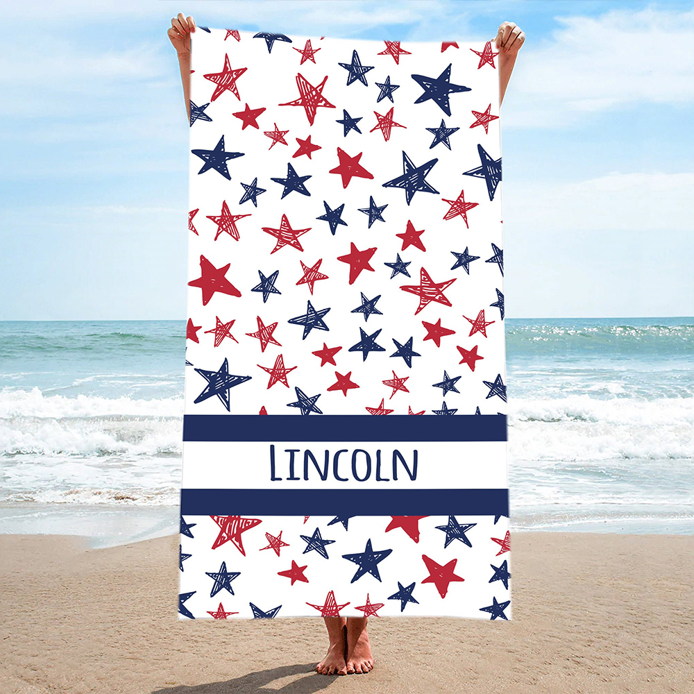 Personalized 4th of July Independence Day Beach Towel | CWTowel173