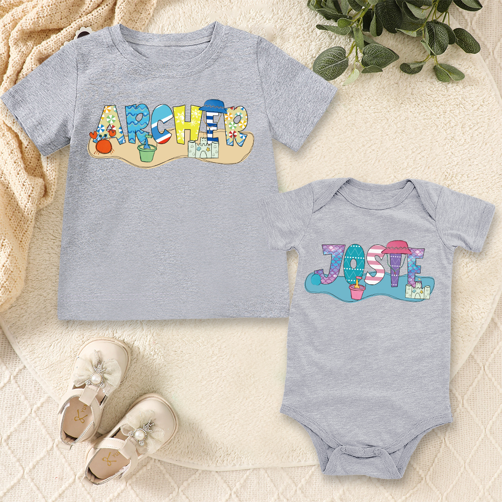 Personalized Baby Summer Beach Style Shirts | CWBaby200