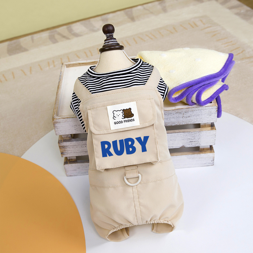 Personalized Pet Lovely Bear Pocket Shirt | BKPet181