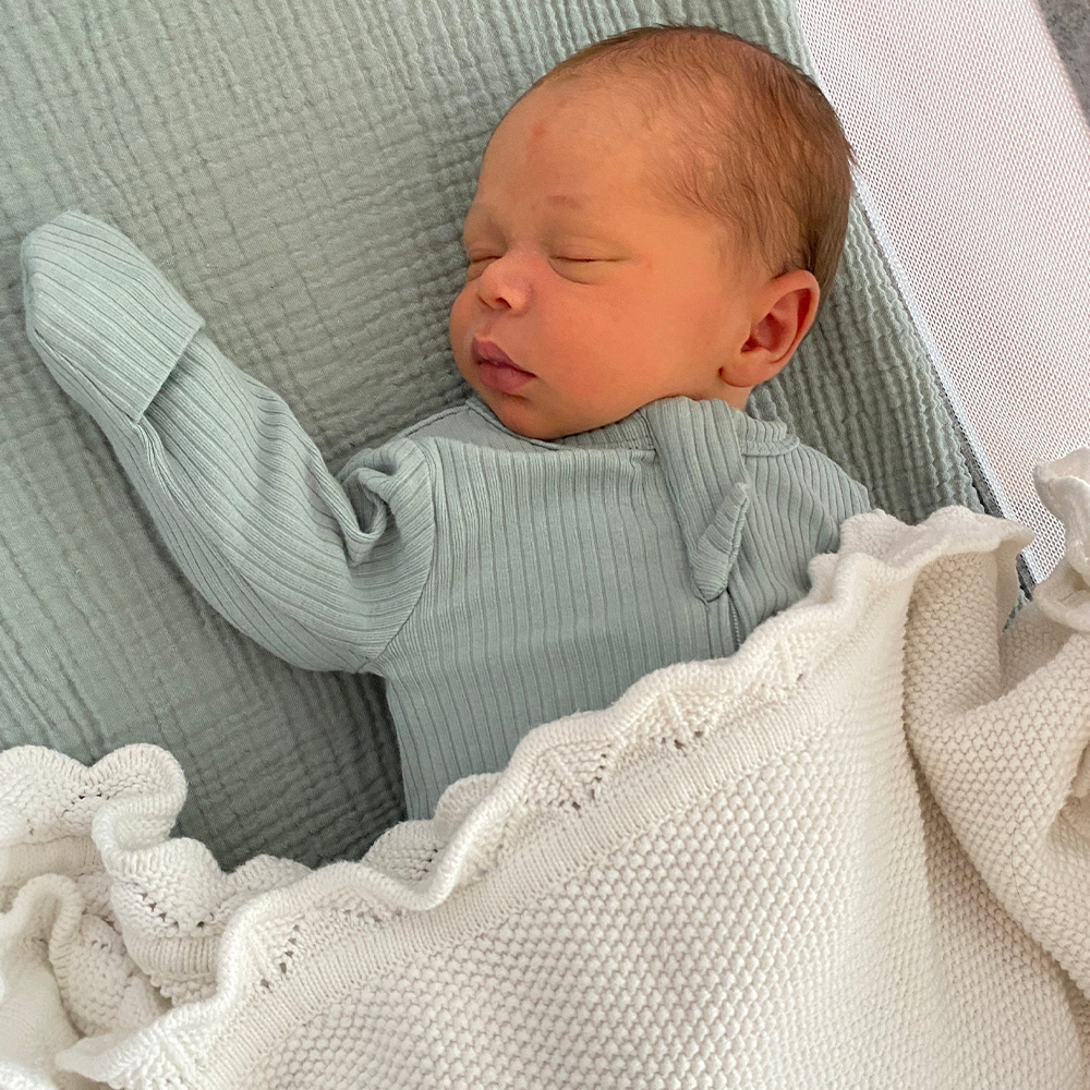 Personalized Embroidery Baby Organic Cotton Ribbed Outfit | CWBaby277