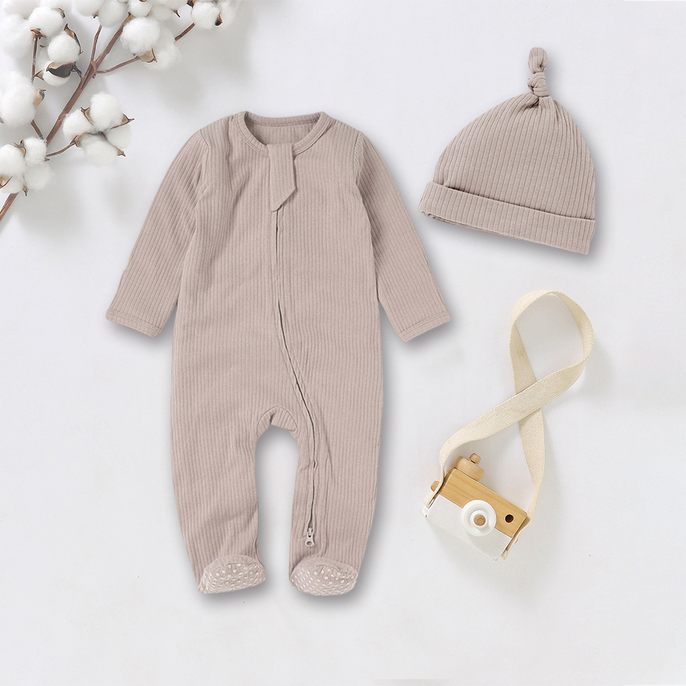 Personalized Embroidery Baby Organic Cotton Ribbed Outfit | CWBaby277