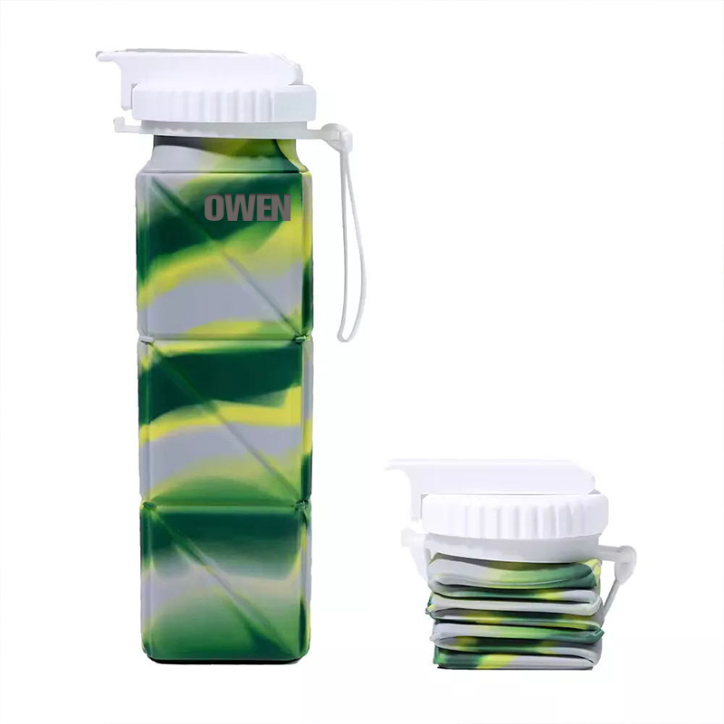 Personalised BPA Free 20oz Food Grade Silicone Foldable Water Bottles | YouBottle80