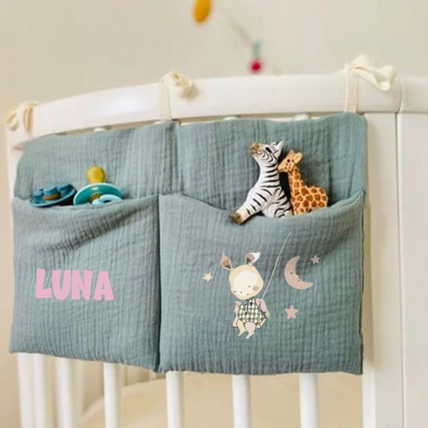 Personalized Baby Bed Pocket Accessories & Diapers Storage | CWBaby5801