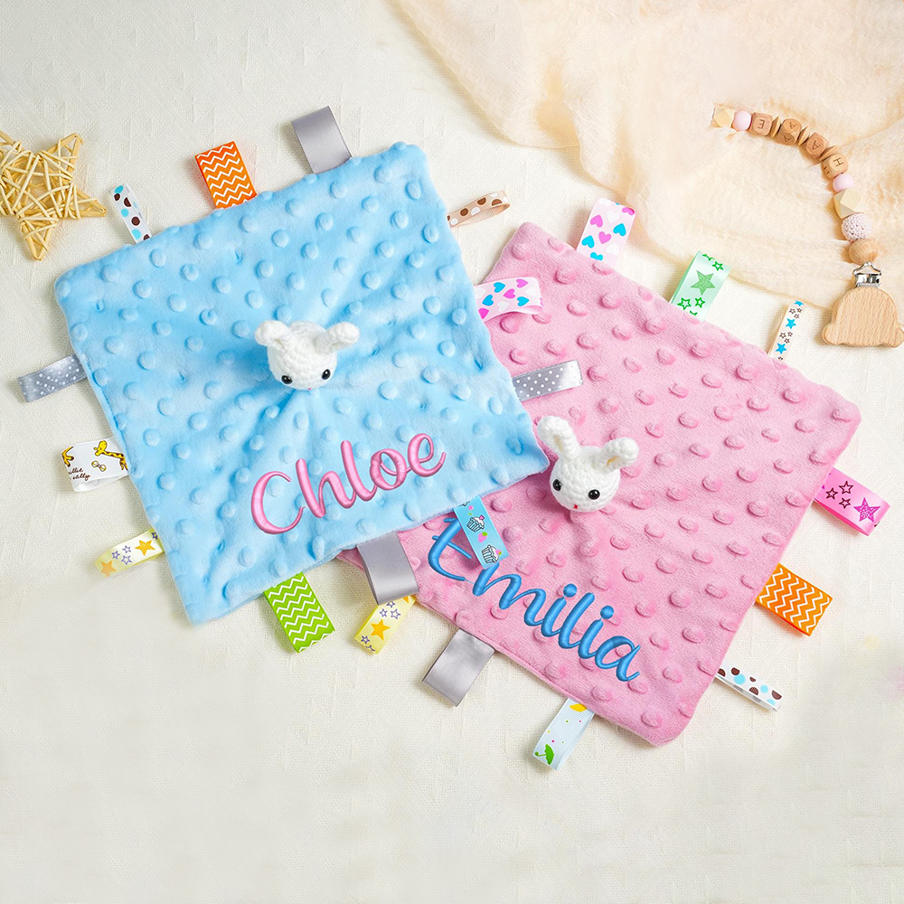 Personalized Baby Monogram Animal Comforter Sleep Toy | CWToy144
