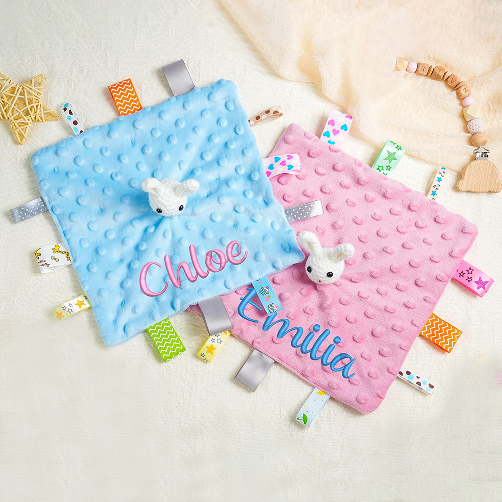 Personalized Baby Monogram Animal Comforter Sleep Toy | CWToy144