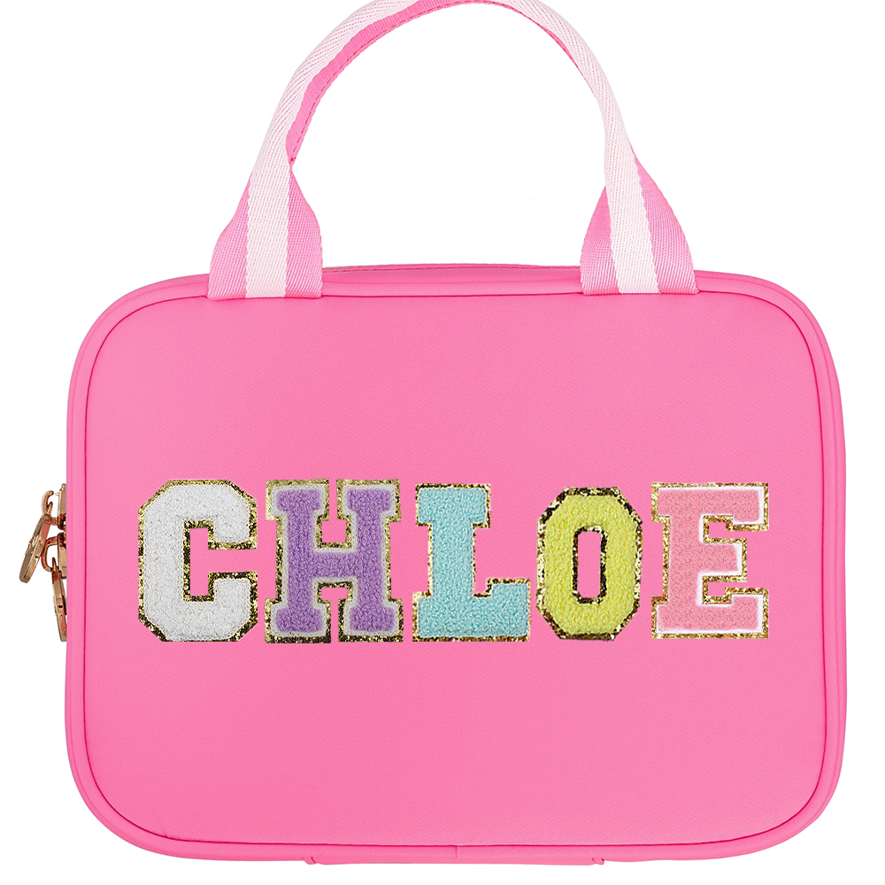 Personalized Chenille Letters Patch Kids Lunch Bag