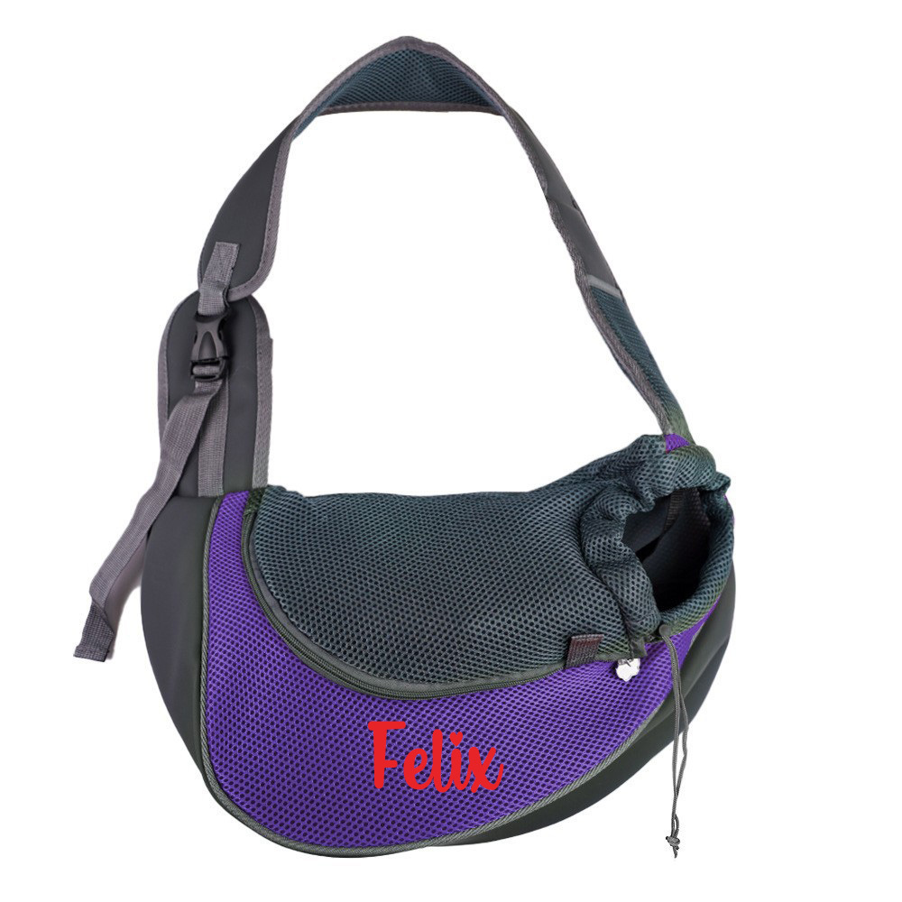 Personalized Hands Free Breathable Mesh Dog Sling Carrier | BKPet189