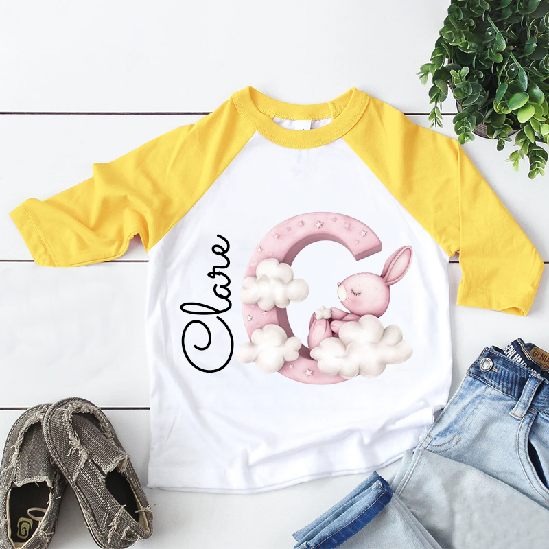 Personalized Kid Cozy Soft Pink Rabbit Sweatshirt | inSweatshirt54