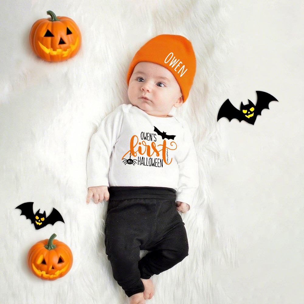 Personalized Baby First Pumpkin Outfit Set | CWHalloween62