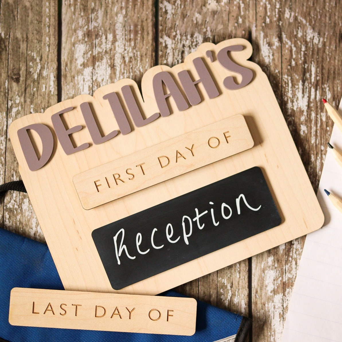 Personalised First and Last Day of School Memory Photo Board | CWToy145