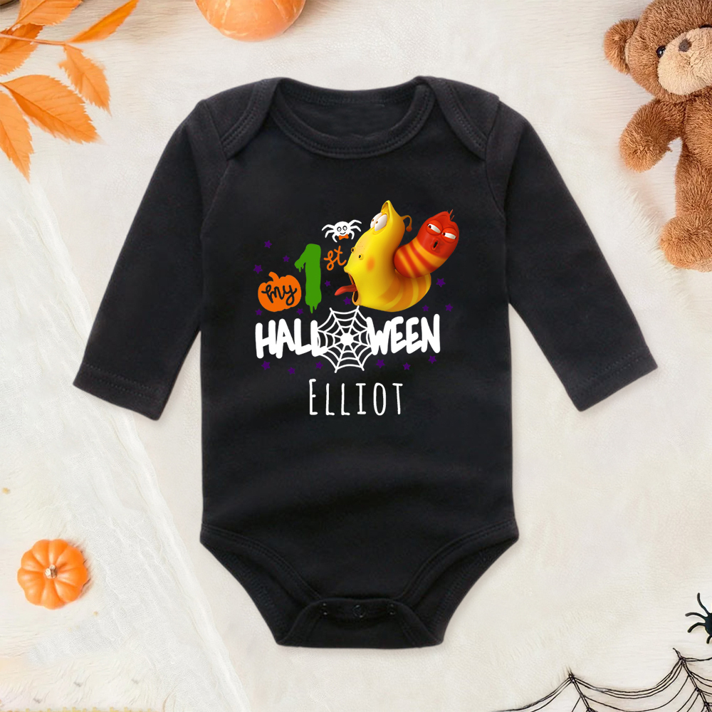 Personalized Larva's Halloween Funny Baby Romper | Larva01