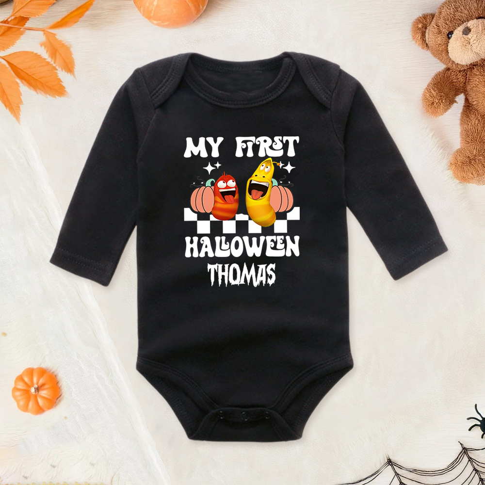 Personalized Larva's Halloween Funny Baby Romper | Larva02