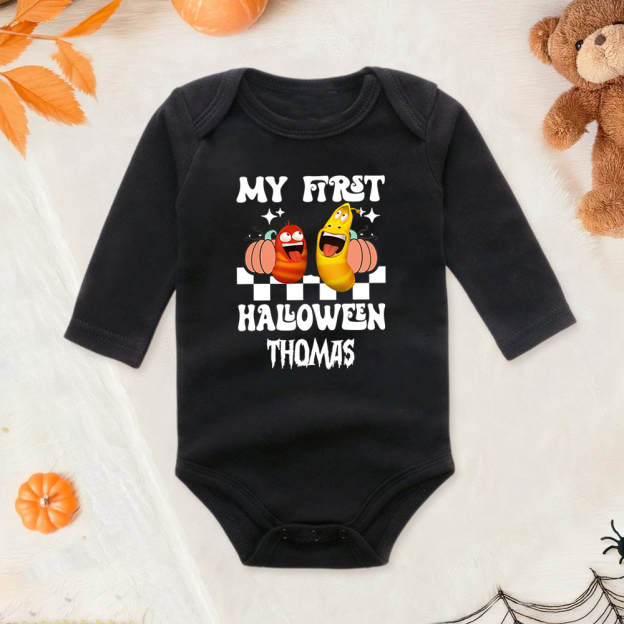 Personalized Larva's Halloween Funny Baby Romper | Larva02